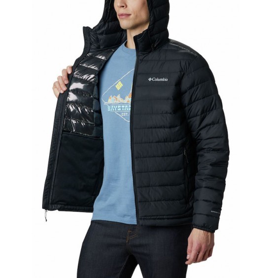 COLUMBIA Men's Powder Lite™ Hooded Jacket(WO1151-010 )BLACK