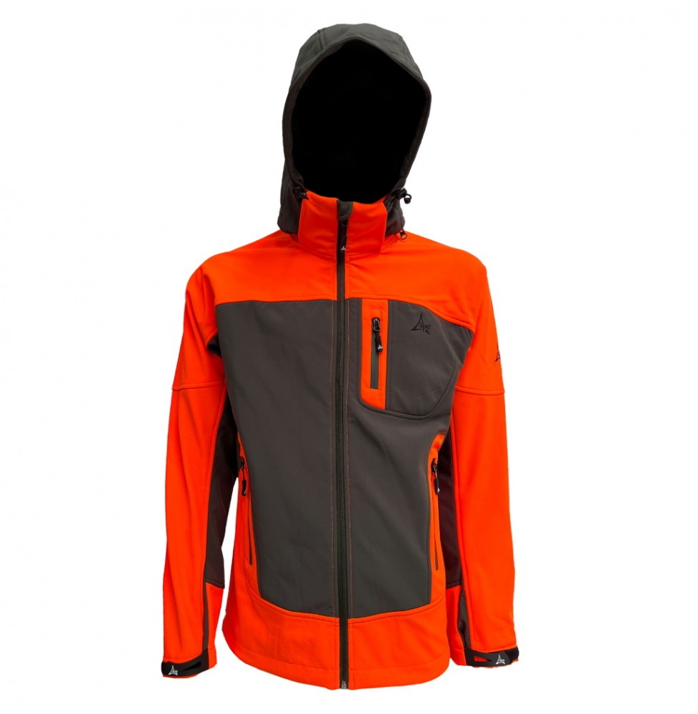 APU HIMALAYA SOFTSHELL JACKET ORANGE FLUO/KHAKI 80527
