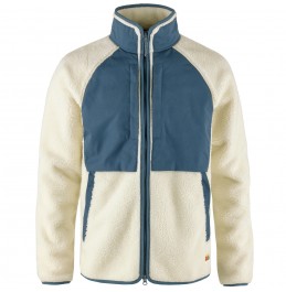 FJALLRAVEN Vardag Pile Jacket M F87164-113-534 chalk white-indigo blue