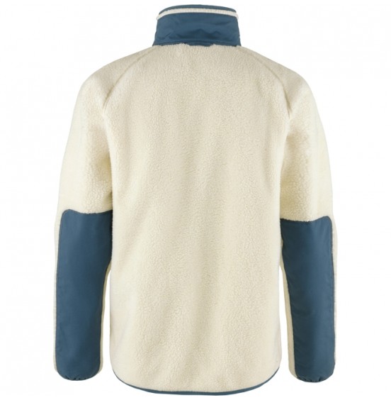 FJALLRAVEN Vardag Pile Jacket M F87164-113-534 chalk white-indigo blue