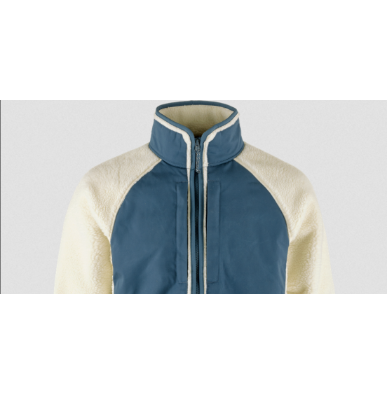 FJALLRAVEN Vardag Pile Jacket M F87164-113-534 chalk white-indigo blue