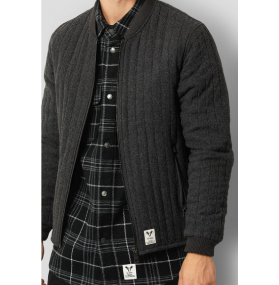 FAT MOOSE LUMBER WOOL JACKET DARK GREY MELANGE (FM2172)