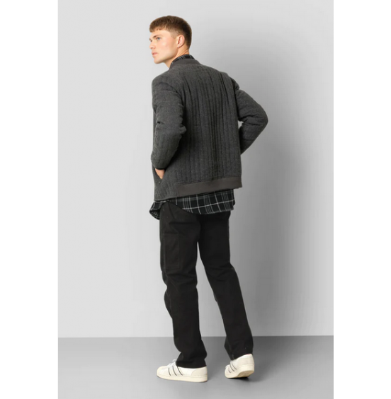 FAT MOOSE LUMBER WOOL JACKET DARK GREY MELANGE (FM2172)