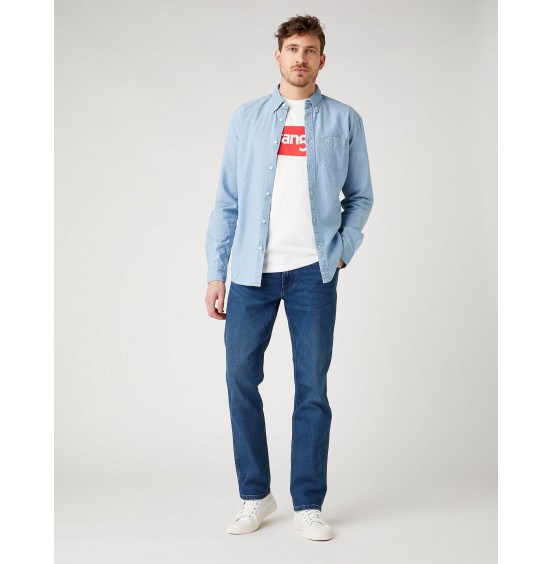 WRANGLER GREENSBORO 803 BLUE SHIVER JEANS (W15QU8372)