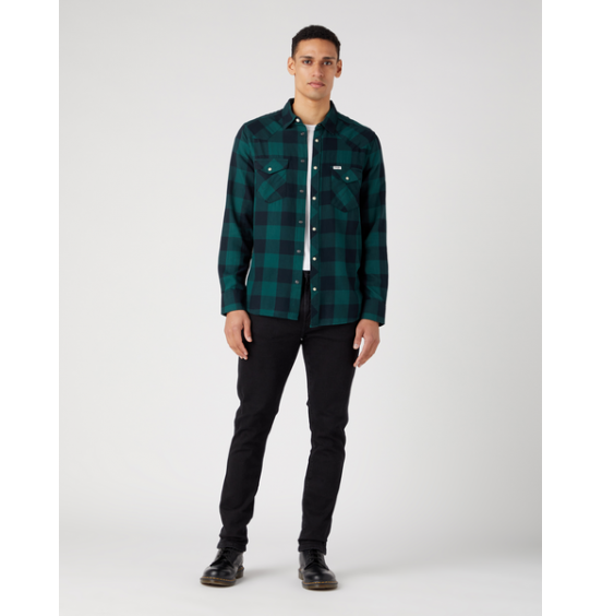 WRANGLER LARSTON ATMOSPHERE SLIM TAPERED ΑΝΤΡΙΚΟ ΠΑΝΤΕΛΟΝΙ ΤΖΙΝ BLACK W18S29326
