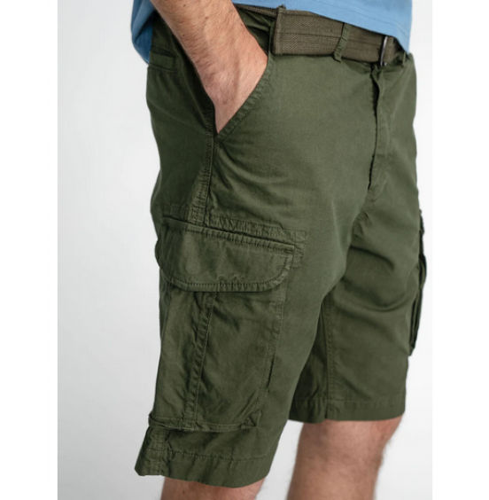 PETROL INDUSTRIES CARGO SHORTS WITH BELT DARK ARMY (M-1030-SHO539-6093)
