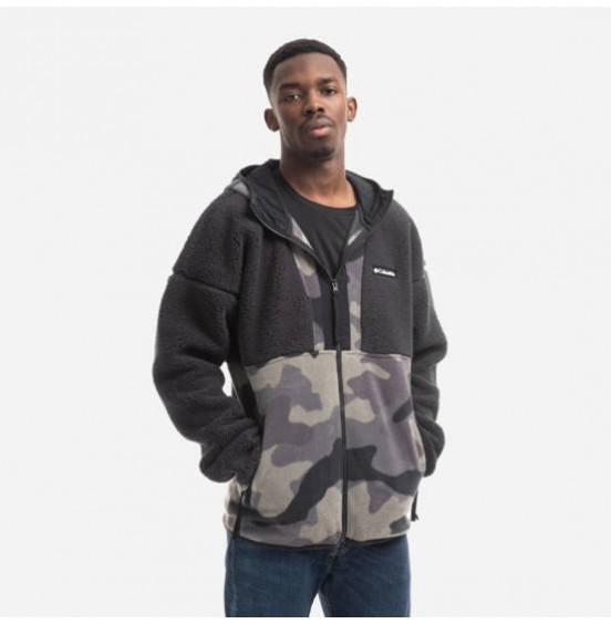 COLUMBIA BACKBOWL SHERPA FULL ZIP HOODIE SHARK GREY/CAMO (1952403010)