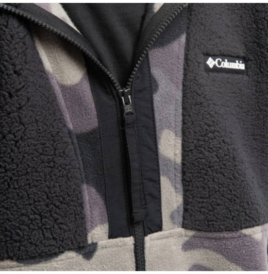 COLUMBIA BACKBOWL SHERPA FULL ZIP HOODIE SHARK GREY/CAMO (1952403010)