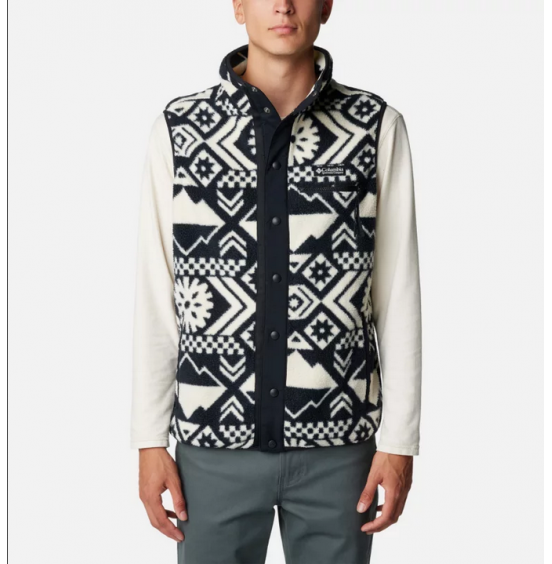 COLUMBIA HELVETIA VEST 2013715-012 BLACK/WHITE PRINT