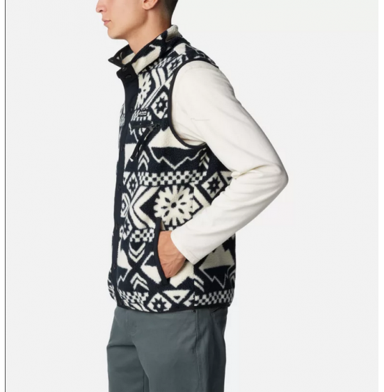 COLUMBIA HELVETIA VEST 2013715-012 BLACK/WHITE PRINT