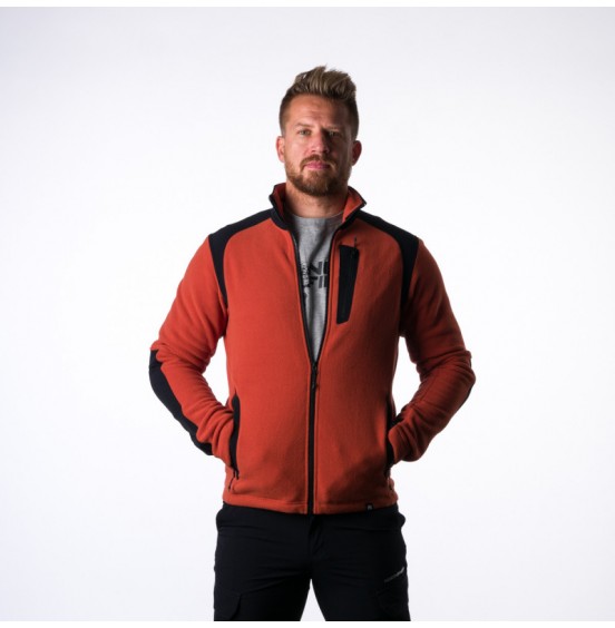 NORTHFINDER MEN'S FLEECE  POLARTEC MICRO 200 MINCOL TRIBEC REDBLACK (MI-3737PRO-SH 361)