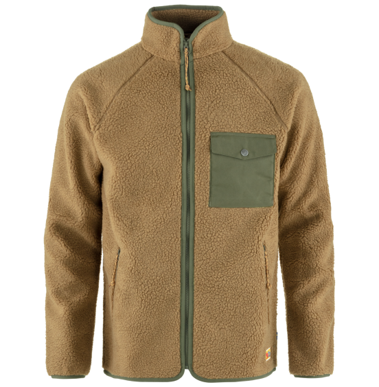 FJALLRAVEN VARDAG PILE FLEECE M 84158-(232-625) Buckwheat Brown-Laurel Green