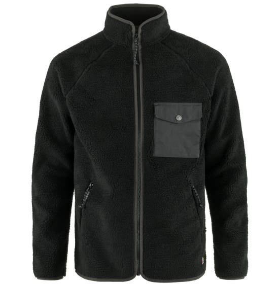 FJALLRAVEN VARDAG PILE FLEECE M 84158-550-030 Black-Dk.Grey ΜΑΥΡΟ