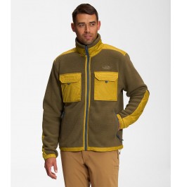 THE NORTH FACE ROYAL ARCH FULL ZIP FLEECE MILITARY OLIVE GOLD SHADY BLUE (NF0A7UJBC0N1)