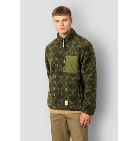 FAT MOOSE HUGH INKA FLEECE JACKET ARMY INKA (FM2499)