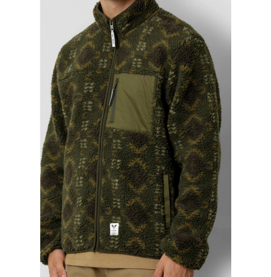 FAT MOOSE HUGH INKA FLEECE JACKET ARMY INKA (FM2499)