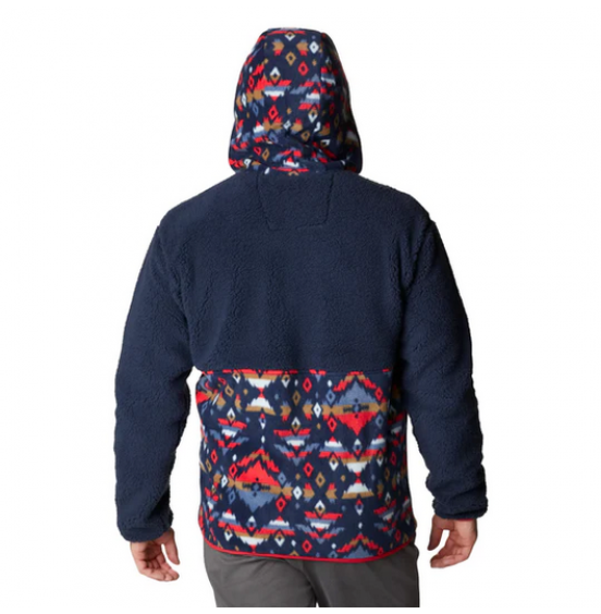 COLUMBIA BACKBOWL SHERPA FULL ZIP HOODIE COLLEGIATE NAVY/COLLEGIATE NAVY ROCKY MOUNTAIN PRINT (1952403464)
