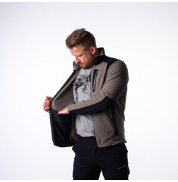 NORTHFINDER MEN'S FLEECE HOODIE POLARTEC MICRO 200 MINCOL TRIBEC GREENGRAY (MI-3737PRO-SH)