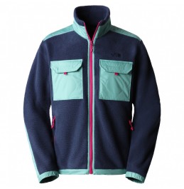 THE NORTH FACE ROYAL ARCH FULL ZIP FLEECE SUMMIT NAVY/WASABI/FUSCHIA PINK (NF0A7UJBD00)
