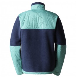 THE NORTH FACE ROYAL ARCH FULL ZIP FLEECE SUMMIT NAVY/WASABI/FUSCHIA PINK (NF0A7UJBD00)