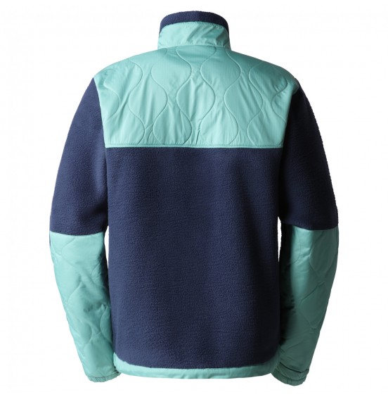 THE NORTH FACE ROYAL ARCH FULL ZIP FLEECE SUMMIT NAVY/WASABI/FUSCHIA PINK (NF0A7UJBD00)