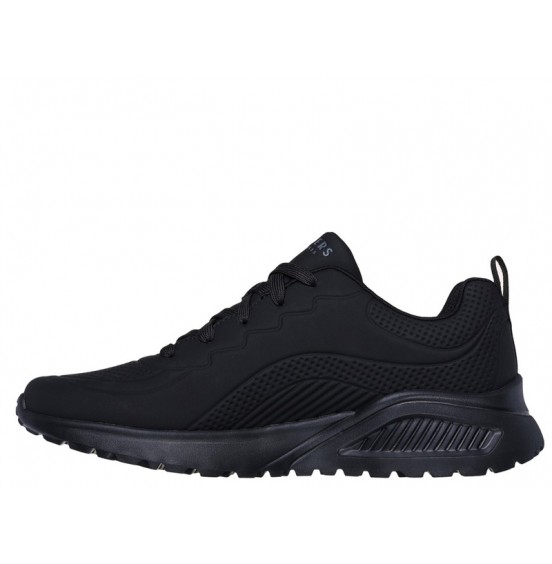 SKECHERS DEBOSS DURABUCK LACE UP SNEAKERS BLACK 183120- BBK