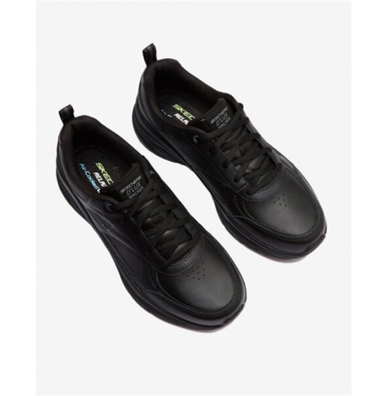 SKECHERS DLUX WALKER ΑΝΤΡΙΚΑ SNEAKERS ΜΑΥΡΑ 232164 BBK