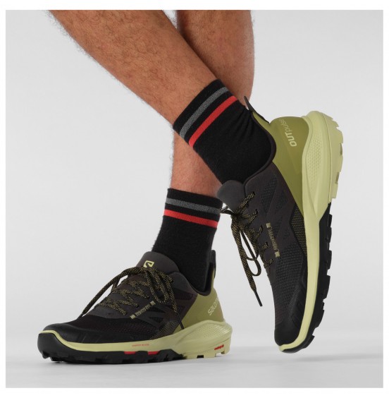 SALOMON OUTPULSE BLACK/LEEK GREEN/POPPY RED (415849)