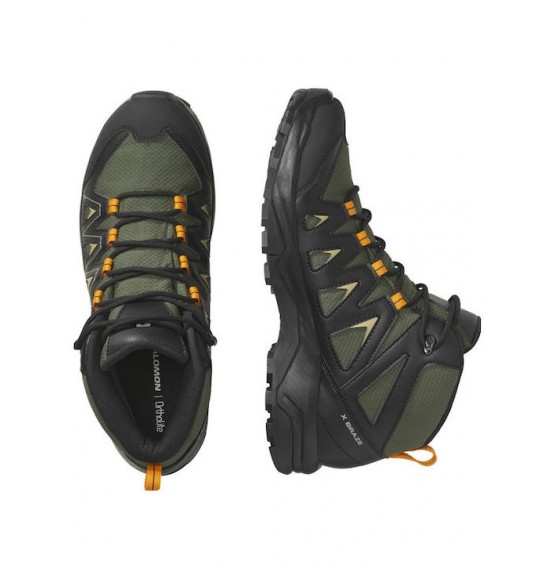 SALOMON X BRAZE MID GORE-TEX ΑΝΔΡΙΚΑ ΜΠΟΤΑΚΙΑ ΠΕΖΟΠΟΡΕΙΑΣ OLIVE NIGHT-BLACK 471810