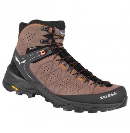 SALEWA MS ALP TRAINER 2 MID GTX MEN'S SHOES  WALLNUT/FLUO ORANGE (61382-7512)