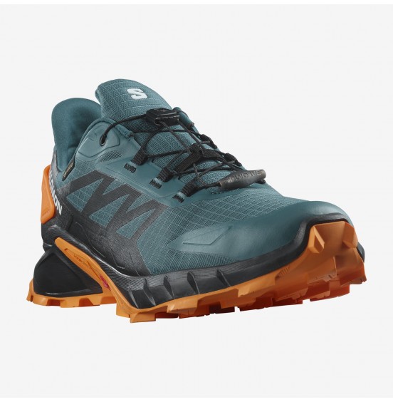 SALOMON SUPERCROSS 4 GORE-TEX 471198 ΑΝΤΡΙΚΑ ΠΑΠΟΥΤΣΙΑ ΟΡΕΙΝΟΥ ΤΡΕΞΙΜΑΤΟΣ ΜΠΛΕ STARGAZER-ΜΑΥΡΟ-ΠΟΡΤΟΚΑΛΙ TURMARIC 