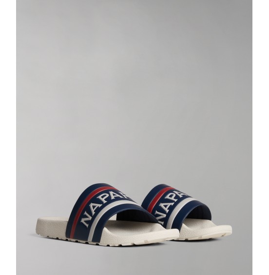 NAPAPIJRI STREAM LYCRA SIN WHITE/NAVY ΑΝΔΡΙΚΑ SLIDES (NP0A4GTV01A1)