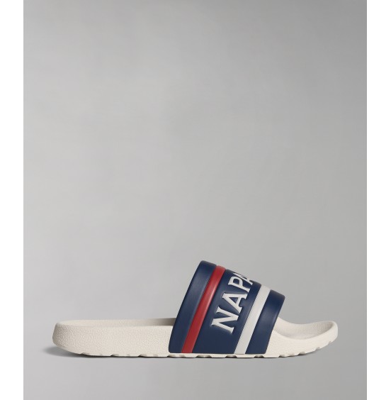 NAPAPIJRI STREAM LYCRA SIN WHITE/NAVY ΑΝΔΡΙΚΑ SLIDES (NP0A4GTV01A1)