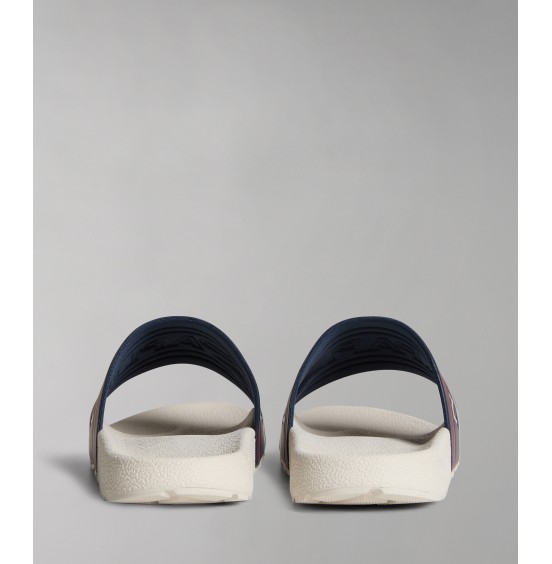 NAPAPIJRI STREAM LYCRA SIN WHITE/NAVY ΑΝΔΡΙΚΑ SLIDES (NP0A4GTV01A1)