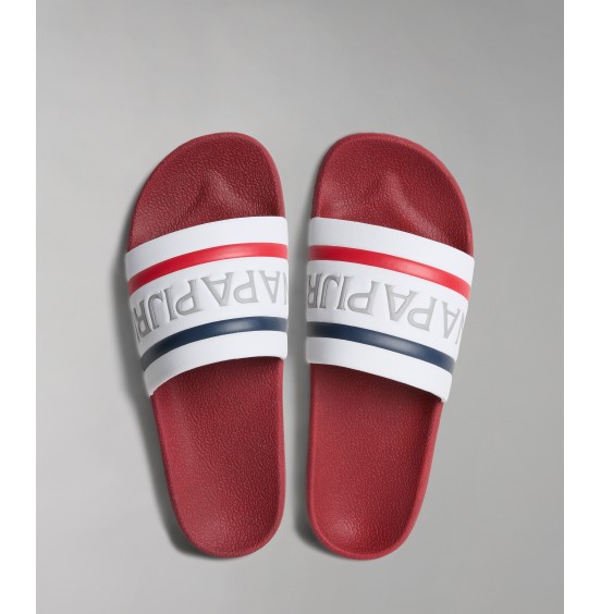 NAPAPIJRI STREAM LYCRA SIN REDF/WHITE/NAVY ΑΝΔΡΙΚΑ SLIDES (NP0A4GTV02Y1)