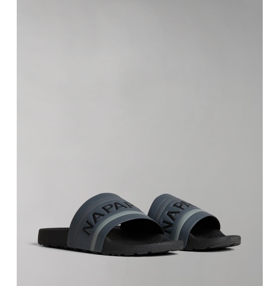 NAPAPIJRI STREAM LYCRA SIN BLACK/GREY ΑΝΔΡΙΚΑ SLIDES (NP0A4HLOZ021)