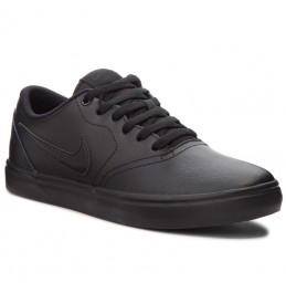 NIKE SB CHECK SOLAR AΝΔΡΙΚΟ ΔΕΡΜΑΤΙΝΟ ΜΑΥΡΟ SNEAKER 843895-009