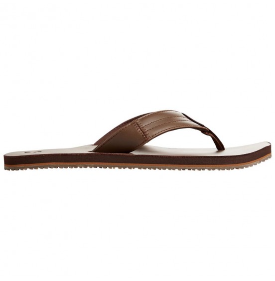 BILLABONG SEA WAY LEATHER FLIP FLOPS CHOCOLATE (S5-FF19-BIP0/92)