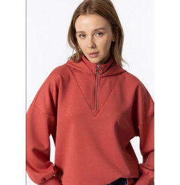 TIFFOSI MILKY ΓΥΝΑΙΚΕΙΑ ΦΟΥΤΕΡ ΜΠΛΟΥΖΑ ΜΕ ΚΟΥΚΟΥΛΑ ΚΟΡΑΛΙ 10052231-513