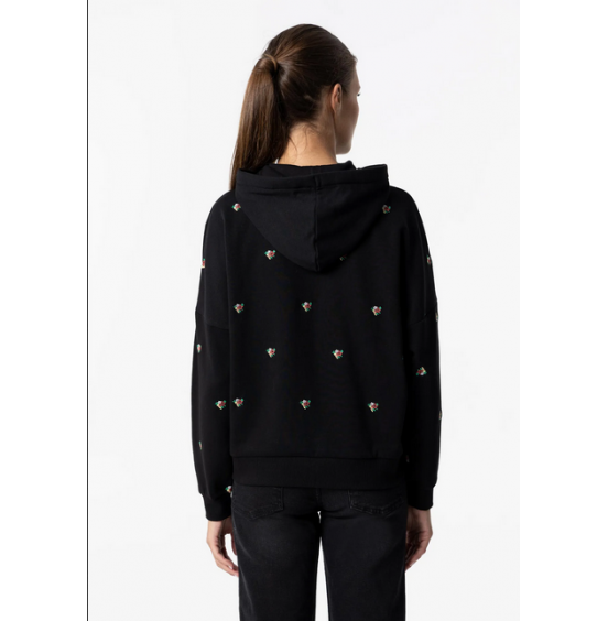 TIFFOSI BOAQUE ΓΥΝΑΙΚΕΙΑ ΦΟΥΤΕΡ ΜΠΛΟΥΖΑ ΜΕ ΚΟΥΚΟΥΛΑ KAI KENTHMA ΜΑΥΡΟ  10052214-000 