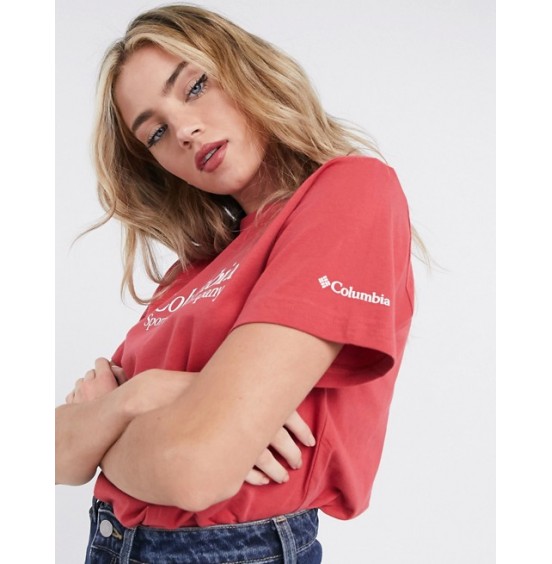 COLUMBIA WOMENS NORTH CASCADE SHORT SLEEVE TEE RED (1893891-602)