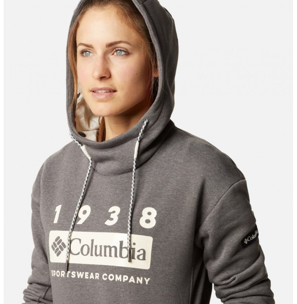 COLUMBIA LODGE HOODIE (1907583031) CHARCOAL HEATHER ΓΥΝΑΙΚΕΙΟ ΦΟΥΤΕΡ