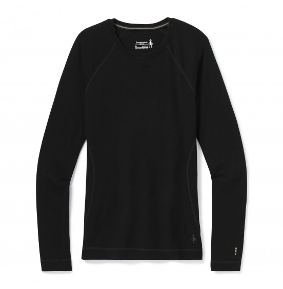 SMARTWOOL WOMEN'S CLASSIC THERMAL MERINO BASE LAYER CREW SW0163700011 BLACK