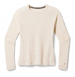 SMARTWOOL WOMEN'S CLASSIC THERMAL MERINO BASE LAYER CREW SW016370L321 ALMOND HEATHER