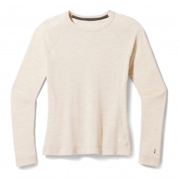 SMARTWOOL WOMEN'S CLASSIC THERMAL MERINO BASE LAYER CREW SW016370L321 ALMOND HEATHER