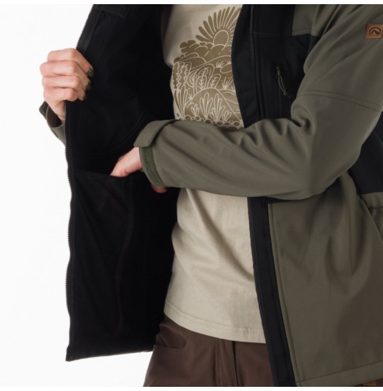 NORTHFINDER WOMEN'S ADVENTURE SOFTSHELL JKT 3L ZARA BU-4970AD-550  BLACK/DARKGREEN 