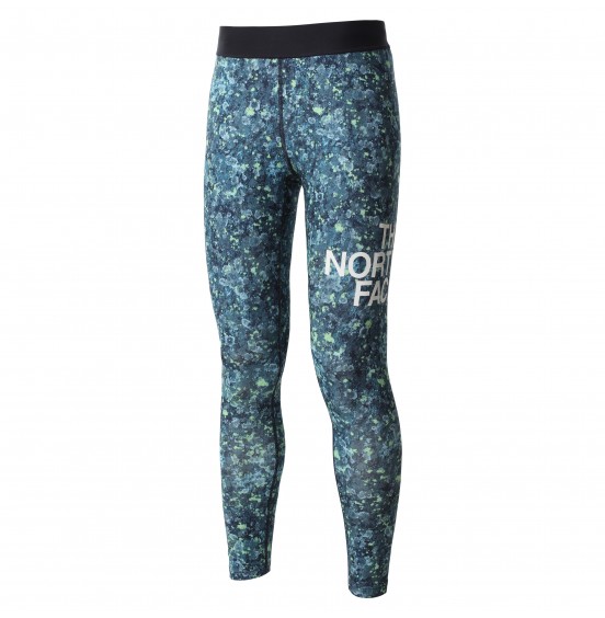 THE NORTH FACE W FLEX MR TIGHT TNF BLUE/GREEN PRINT (NF0A3YV9540)