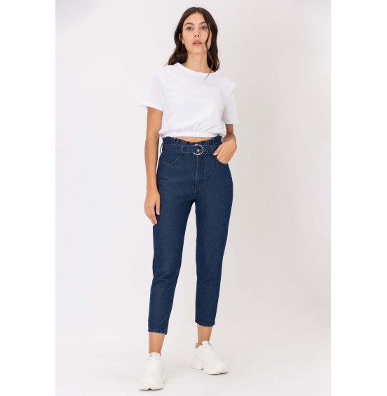 TIFFOSI ARIEL PAPERBAG JEANS DENIM BLUE (10041824-E10)