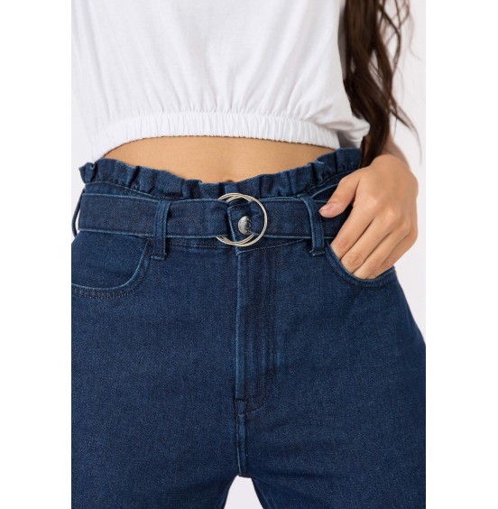 TIFFOSI ARIEL PAPERBAG JEANS DENIM BLUE (10041824-E10)