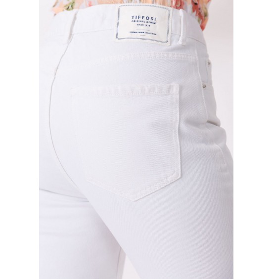 TIFFOSI MOM FIT WHITE JEANS (10039332)